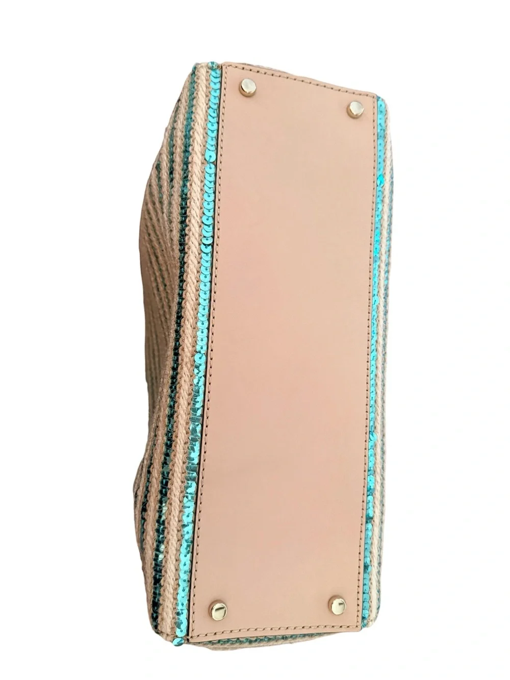Kate Spade Garden Way Sequined Hallie Straw Tote NWOT MSRP 298 - Picture 5 of 6